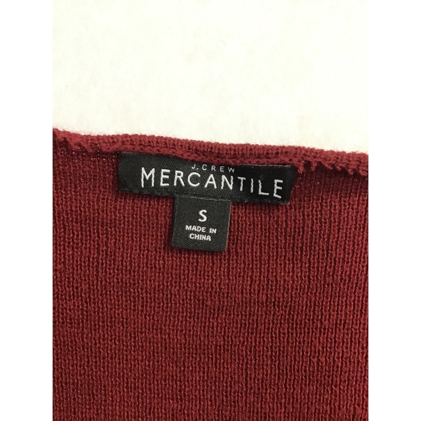 J. Crew Mercantile Burgundy Cotton Cardigan Sweater Small  #195
