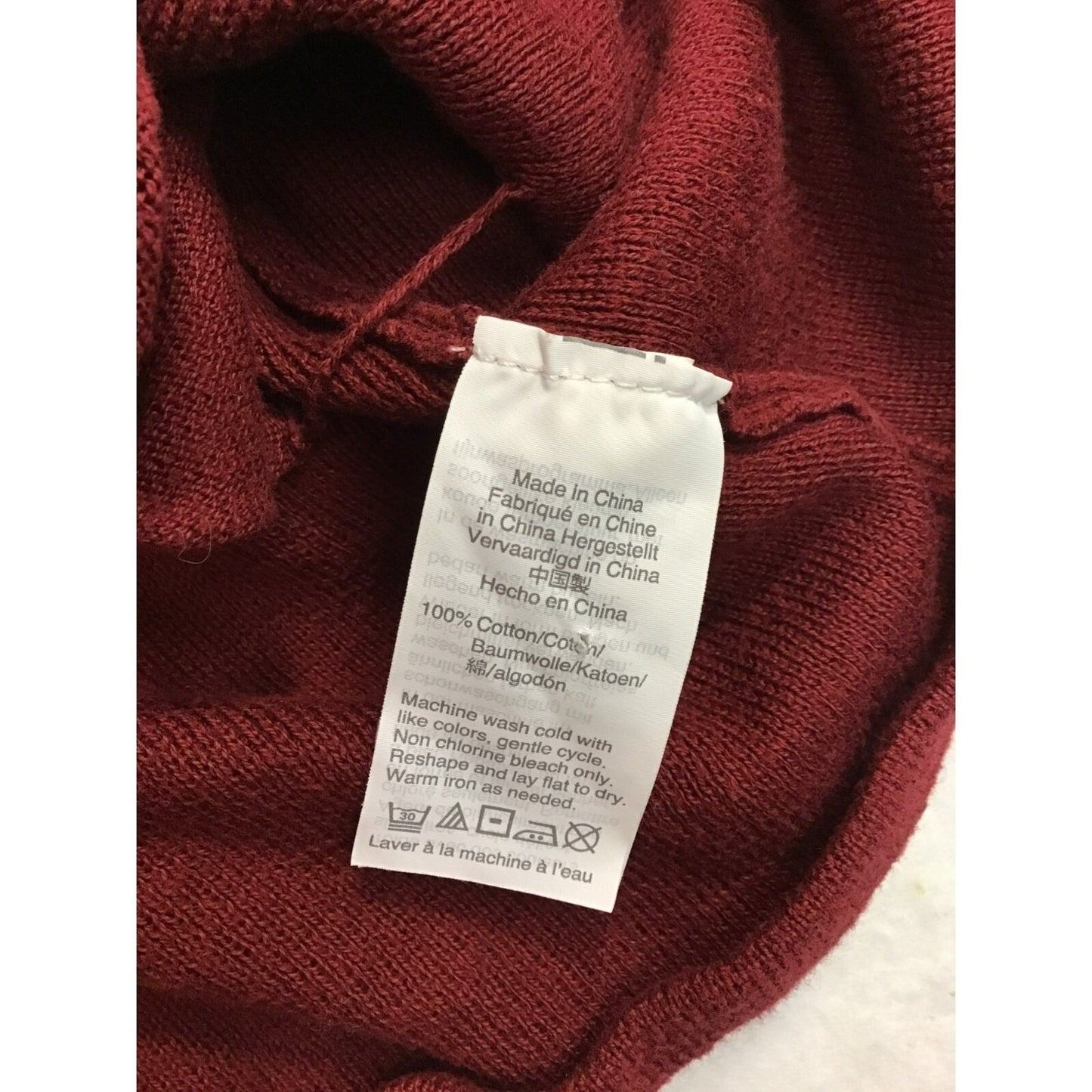 J. Crew Mercantile Burgundy Cotton Cardigan Sweater Small  #195