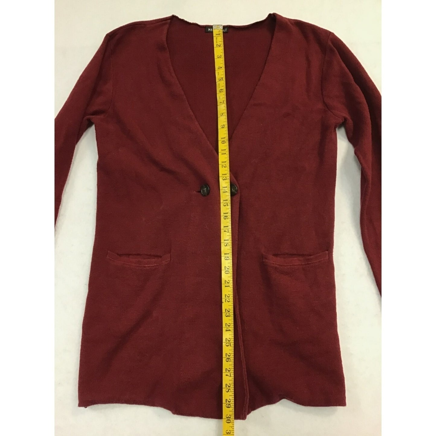 J. Crew Mercantile Burgundy Cotton Cardigan Sweater Small  #195