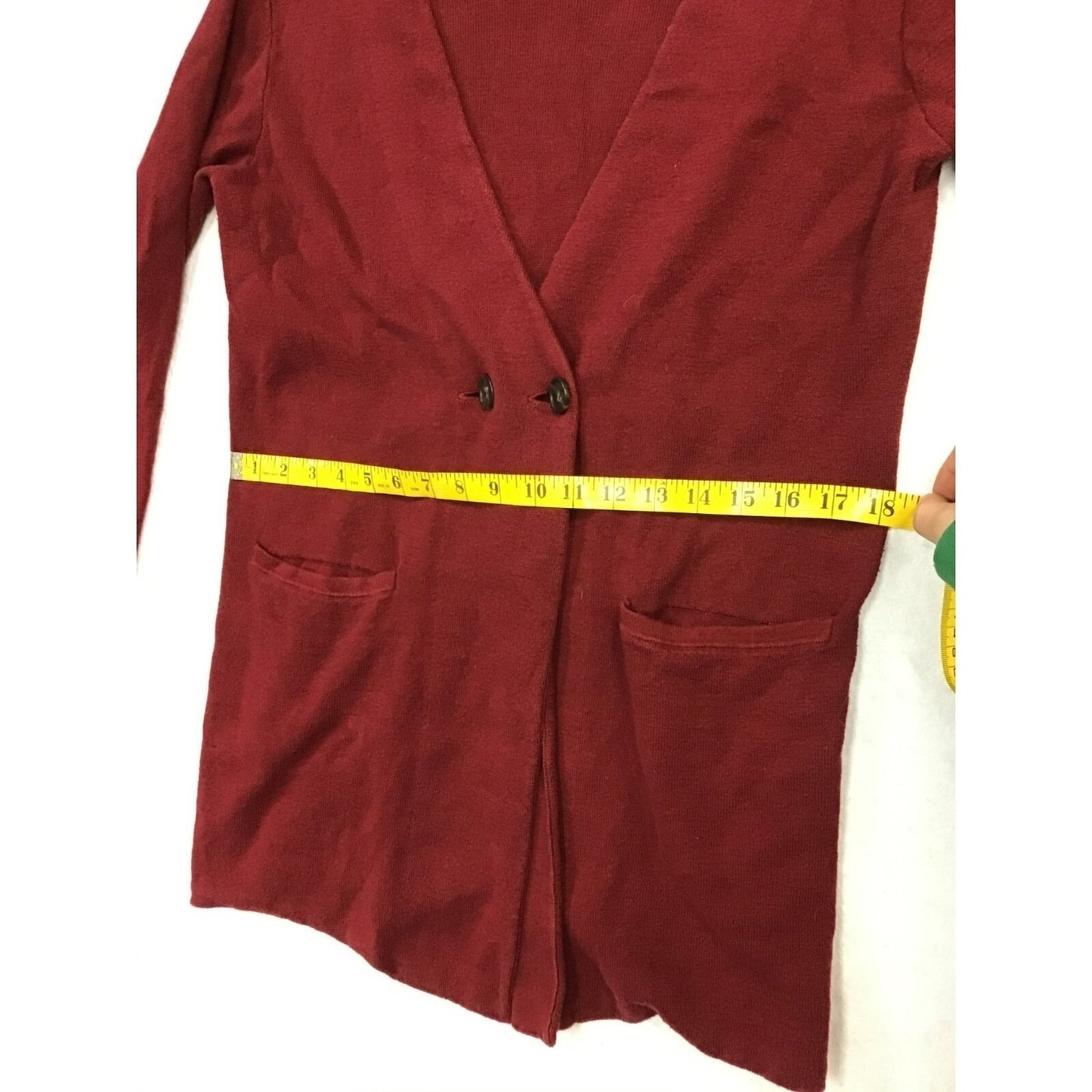 J. Crew Mercantile Burgundy Cotton Cardigan Sweater Small  #195