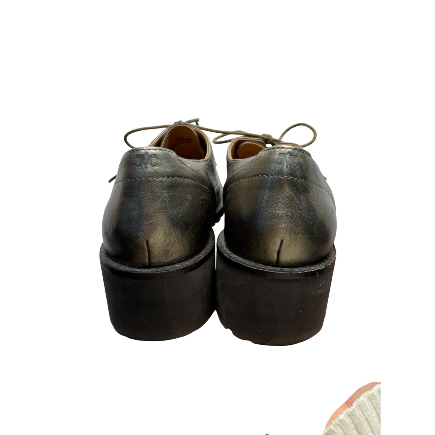 Johnston & Murphy Metallic Oxford Shoes Lace-Up Leather Sole Lugged Size 8 #11B