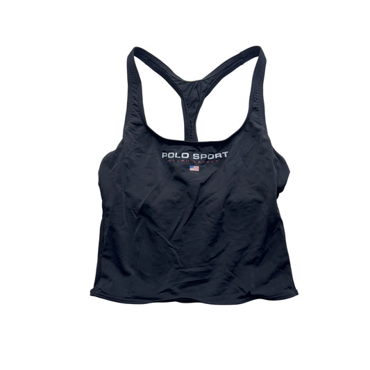 Polo Sport Ralph Lauren Black Racerback Tank Top Activewear Size S #9990