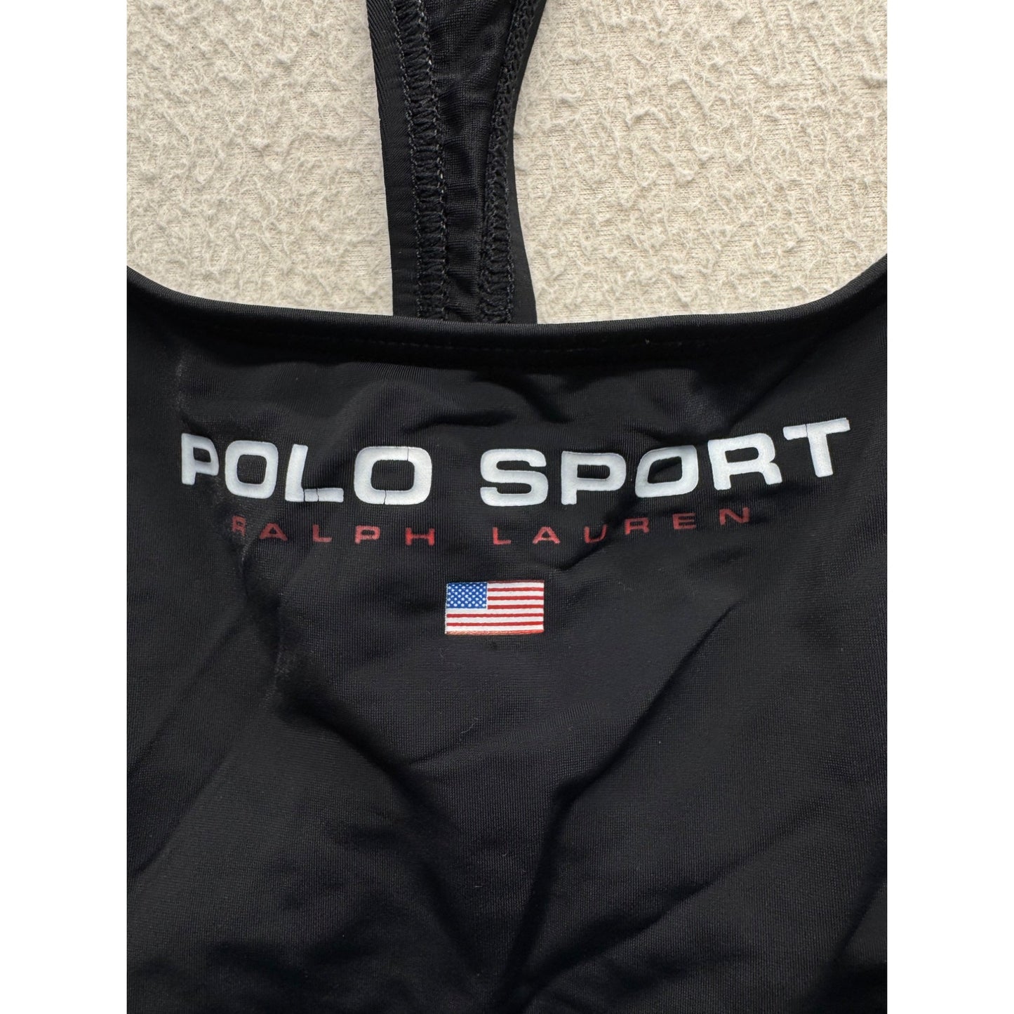 Polo Sport Ralph Lauren Black Racerback Tank Top Activewear Size S #9990