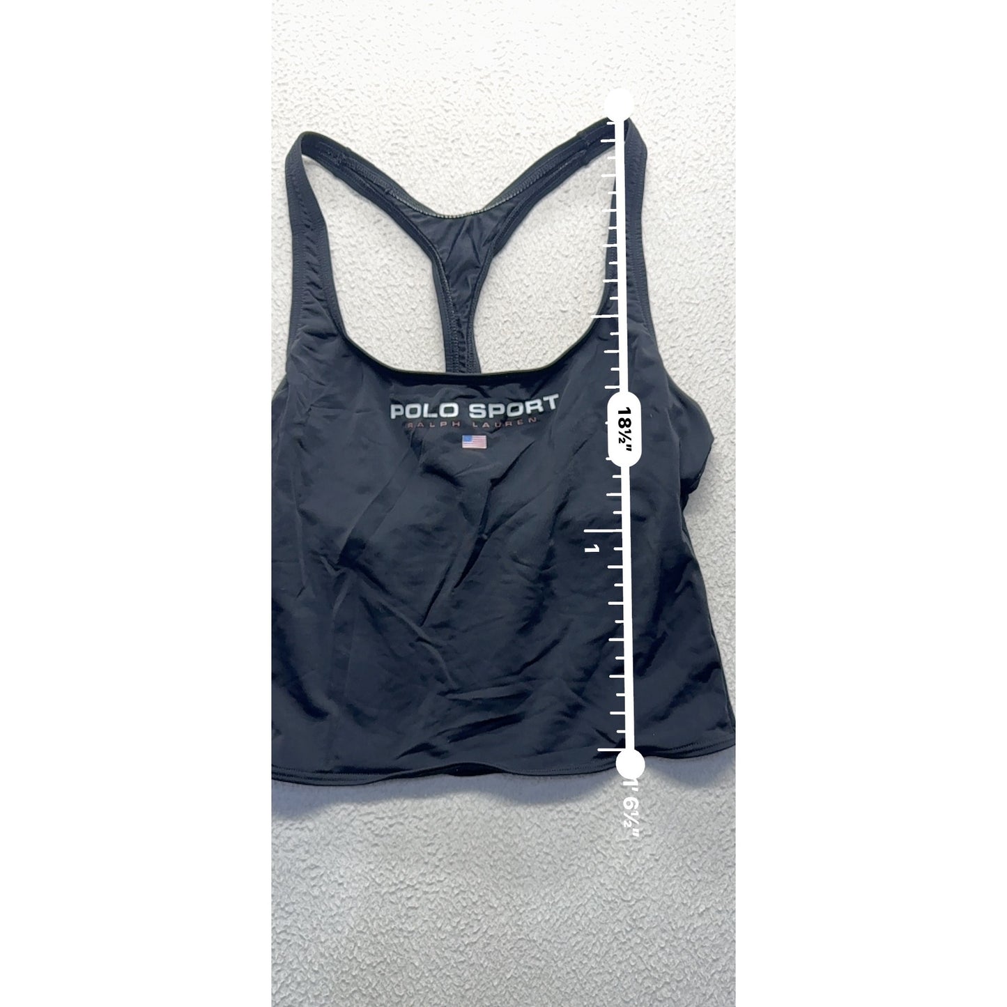 Polo Sport Ralph Lauren Black Racerback Tank Top Activewear Size S #9990
