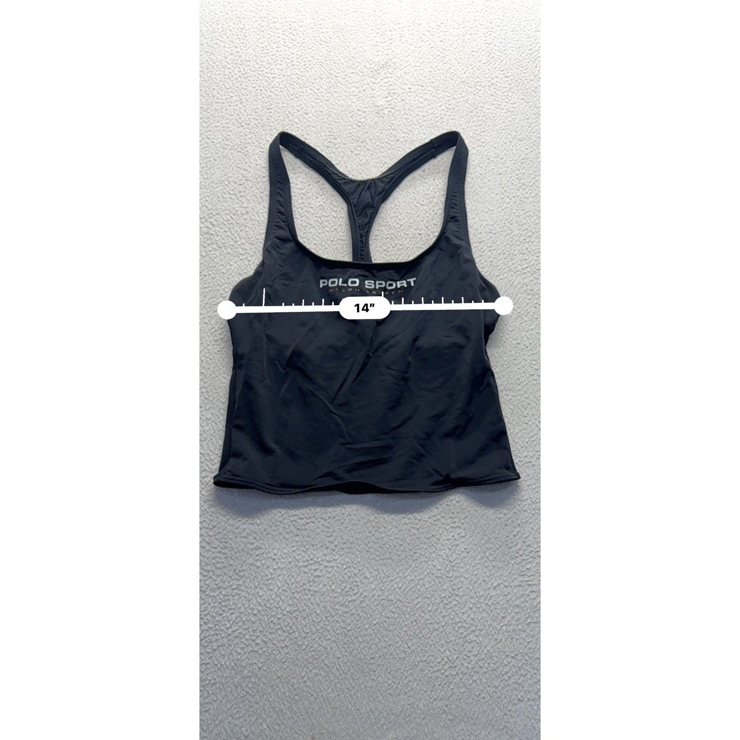 Polo Sport Ralph Lauren Black Racerback Tank Top Activewear Size S #9990