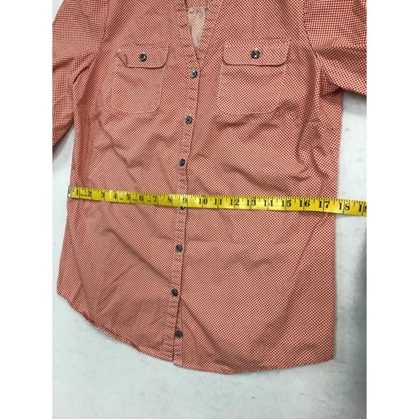 GH Bass Heritage Collection Womens Red Polka Dot Button-Up #196