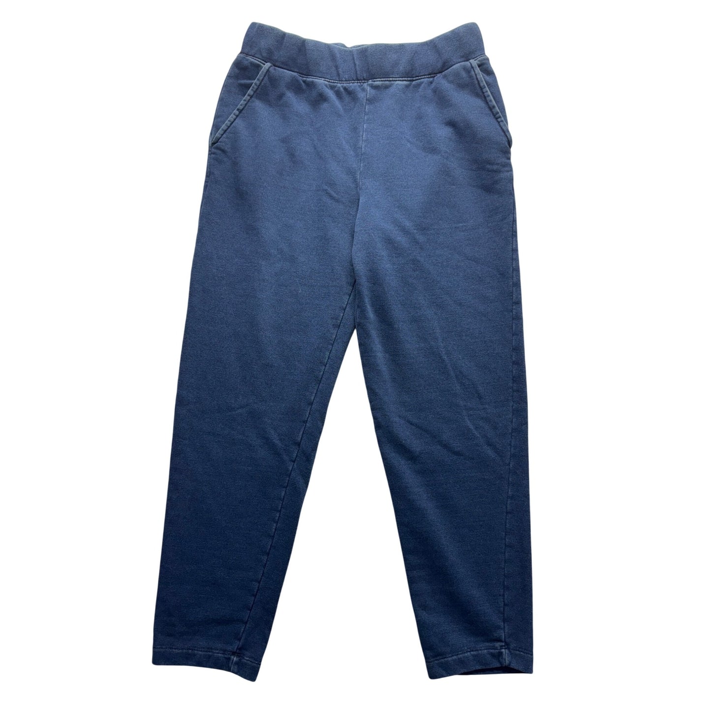 Lands End Serious Sweats Elastic Waist Blue Sweatpants Size S 6-8 35" #9657