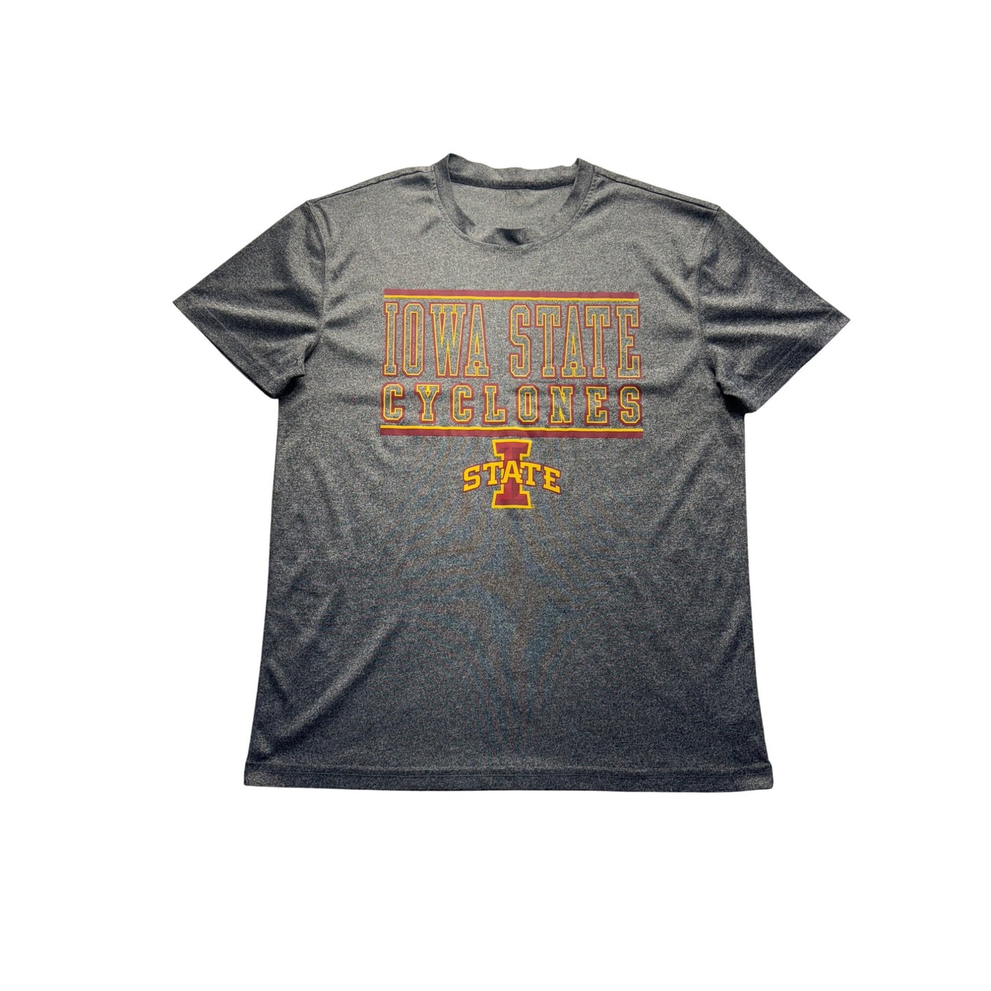 Iowa State Cyclones T-Shirt Gray Polyester Short Sleeve #7916