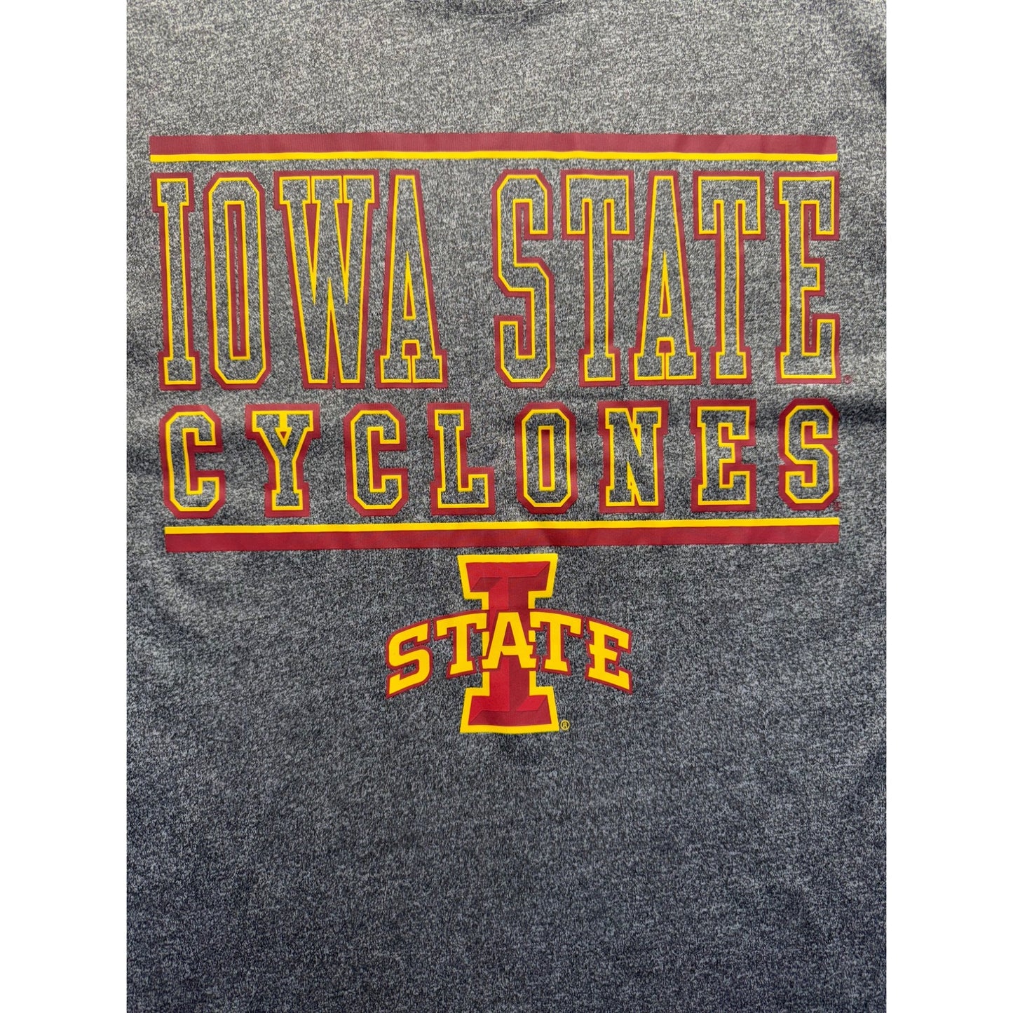 Iowa State Cyclones T-Shirt Gray Polyester Short Sleeve #7916