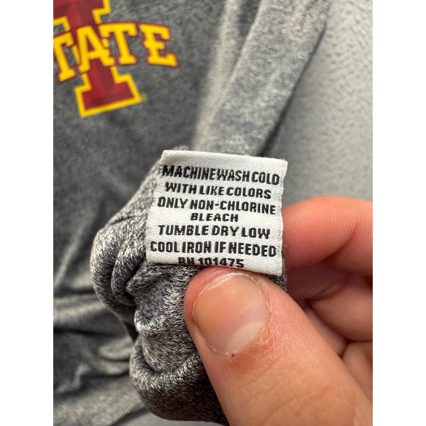 Iowa State Cyclones T-Shirt Gray Polyester Short Sleeve #7916