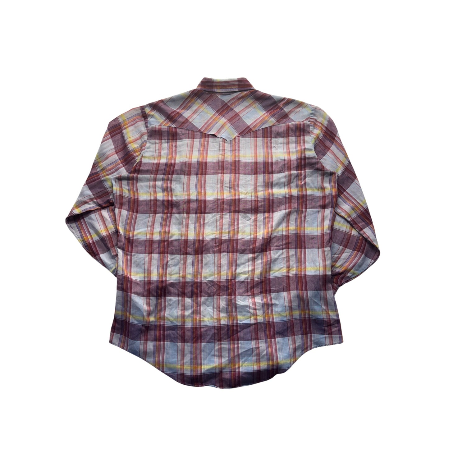 Rock Canyon Western Plaid Long Sleeve Shirt Snap Buttons Size Large #9670