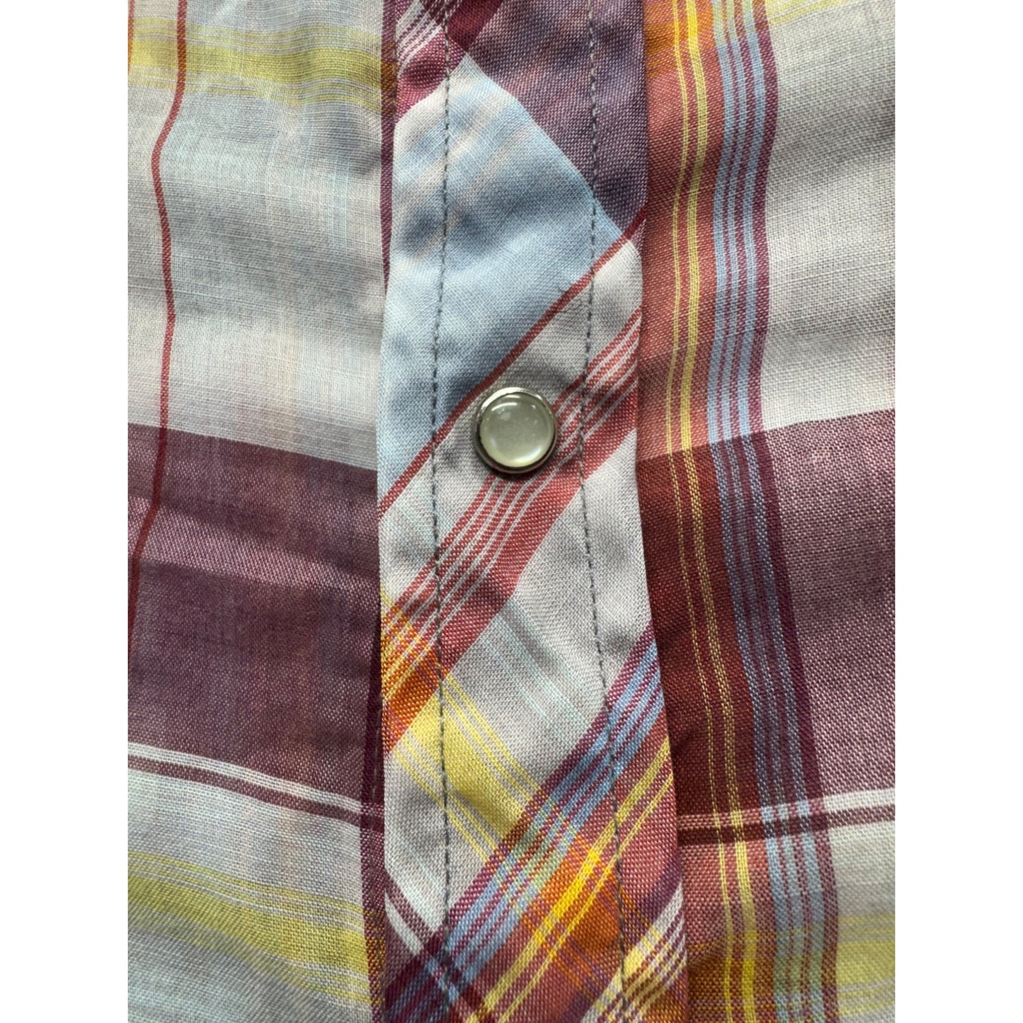 Rock Canyon Western Plaid Long Sleeve Shirt Snap Buttons Size Large #9670