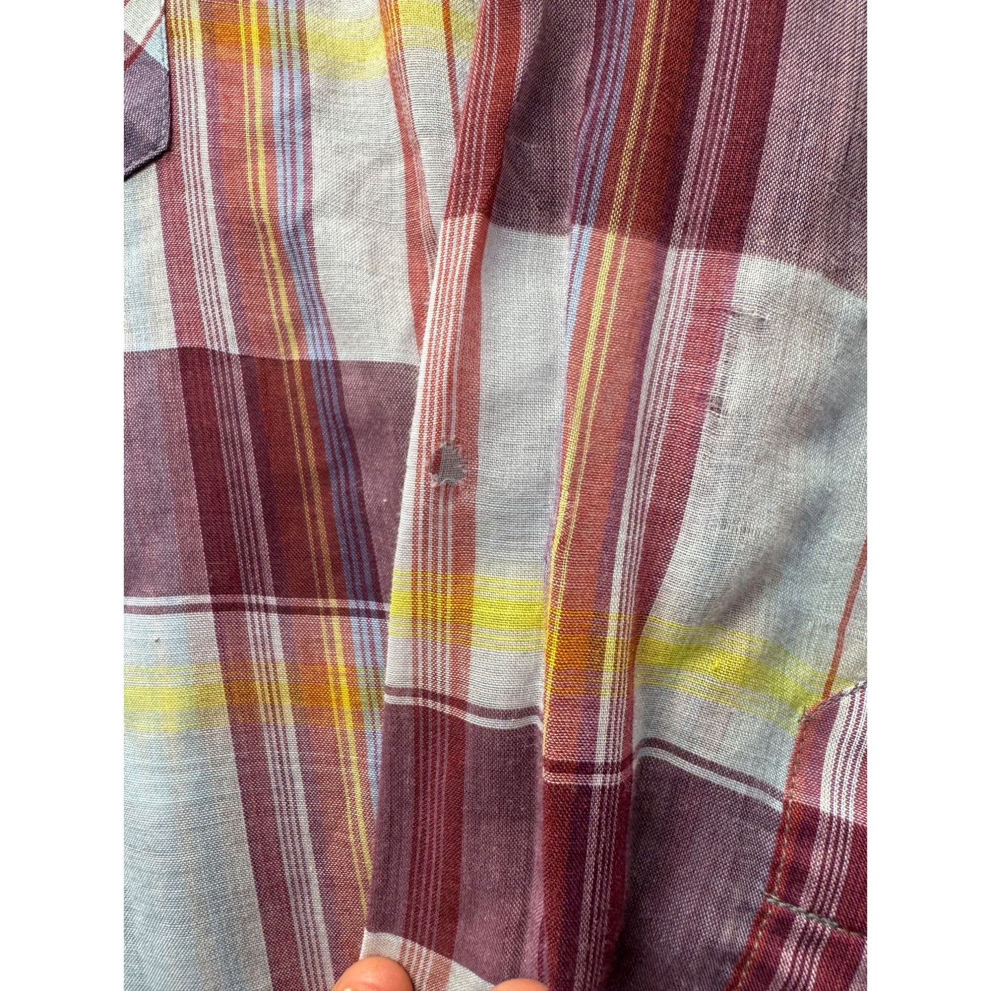 Rock Canyon Western Plaid Long Sleeve Shirt Snap Buttons Size Large #9670