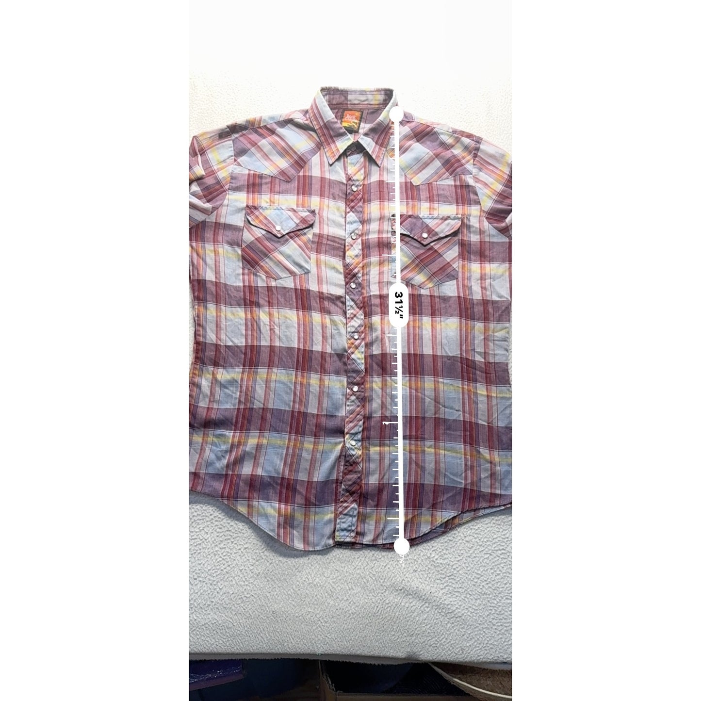 Rock Canyon Western Plaid Long Sleeve Shirt Snap Buttons Size Large #9670