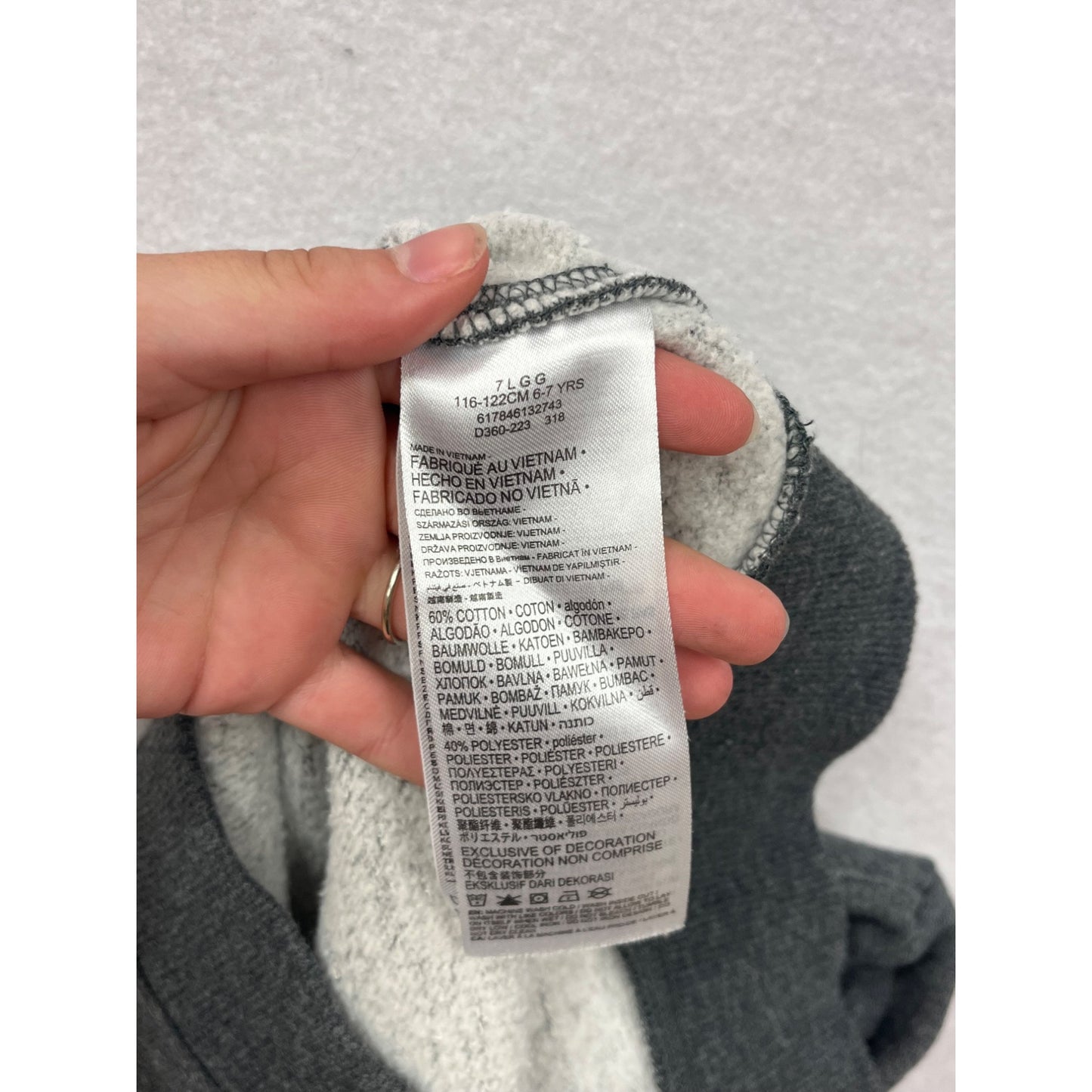 Nike Logo Sweatshirt Gray Size 7 #8758