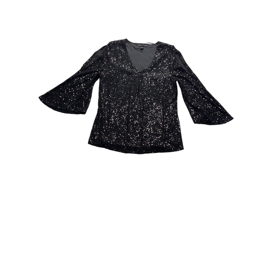 Cable & Gauge Sequin Bell Sleeve Top S/P #9037