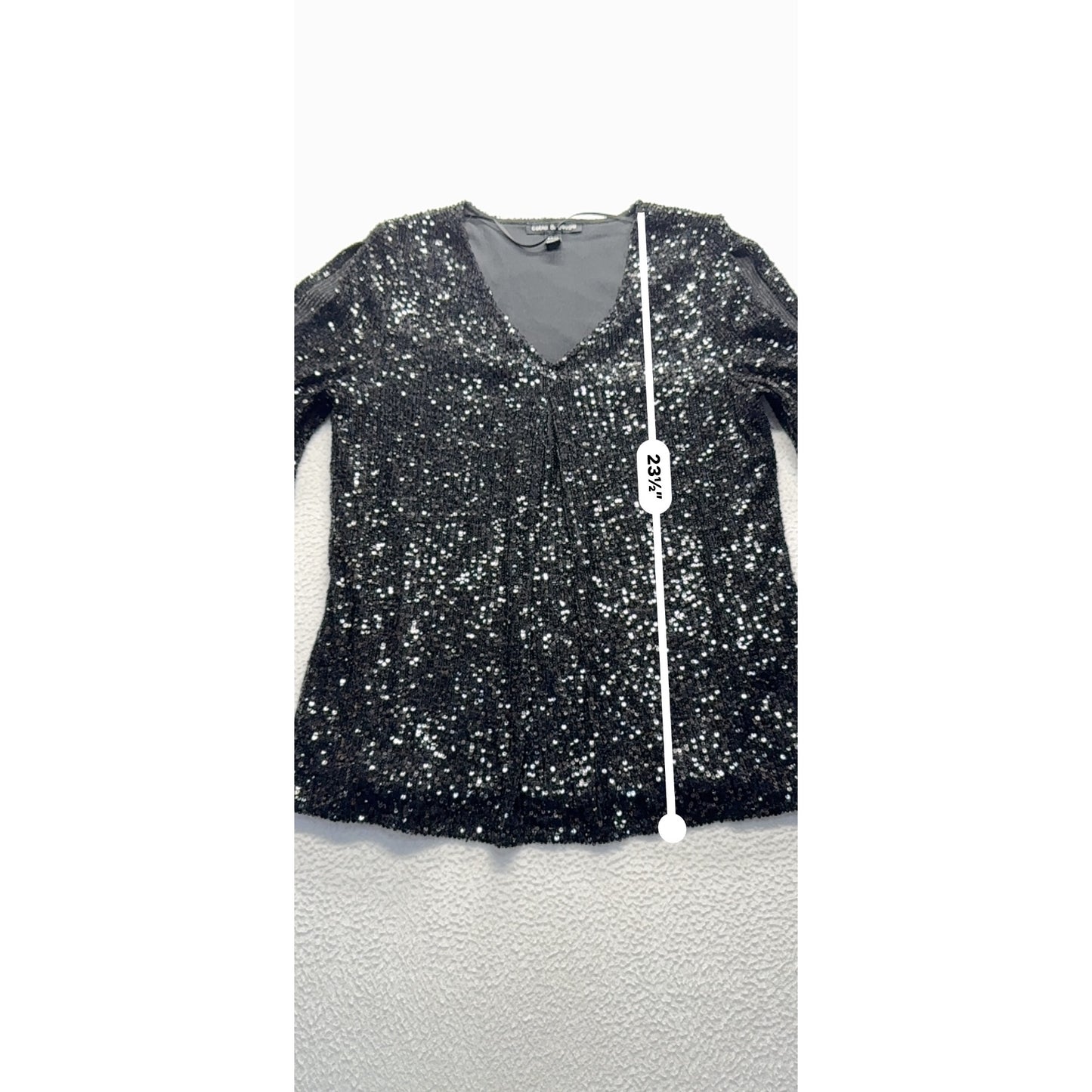 Cable & Gauge Sequin Bell Sleeve Top S/P #9037