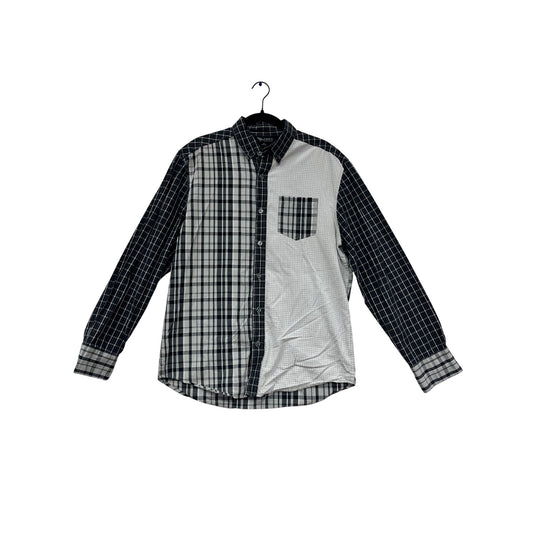 Odin New York Target Long Sleeve Plaid Button-Up Shirt M #624A