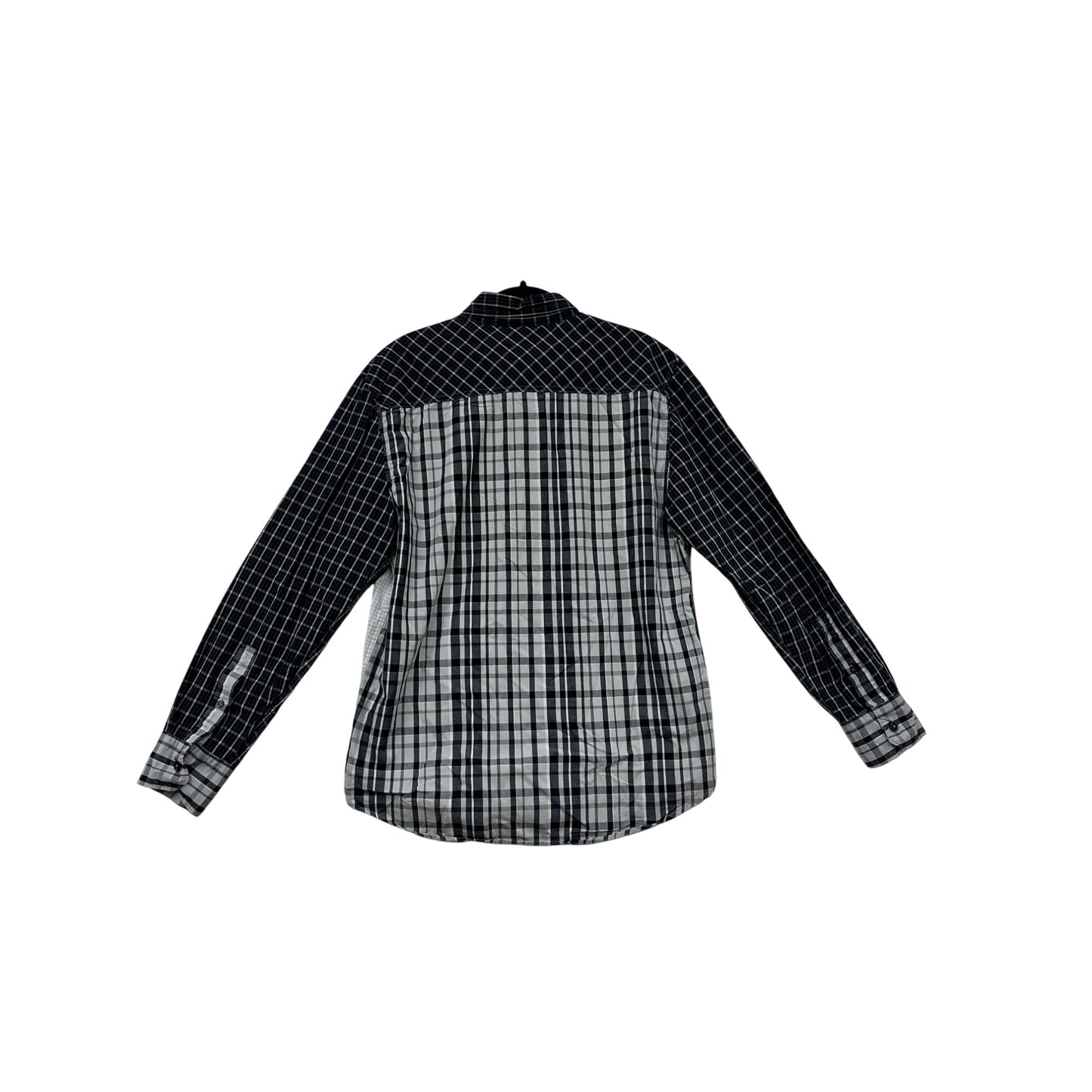 Odin New York Target Long Sleeve Plaid Button-Up Shirt M #624A