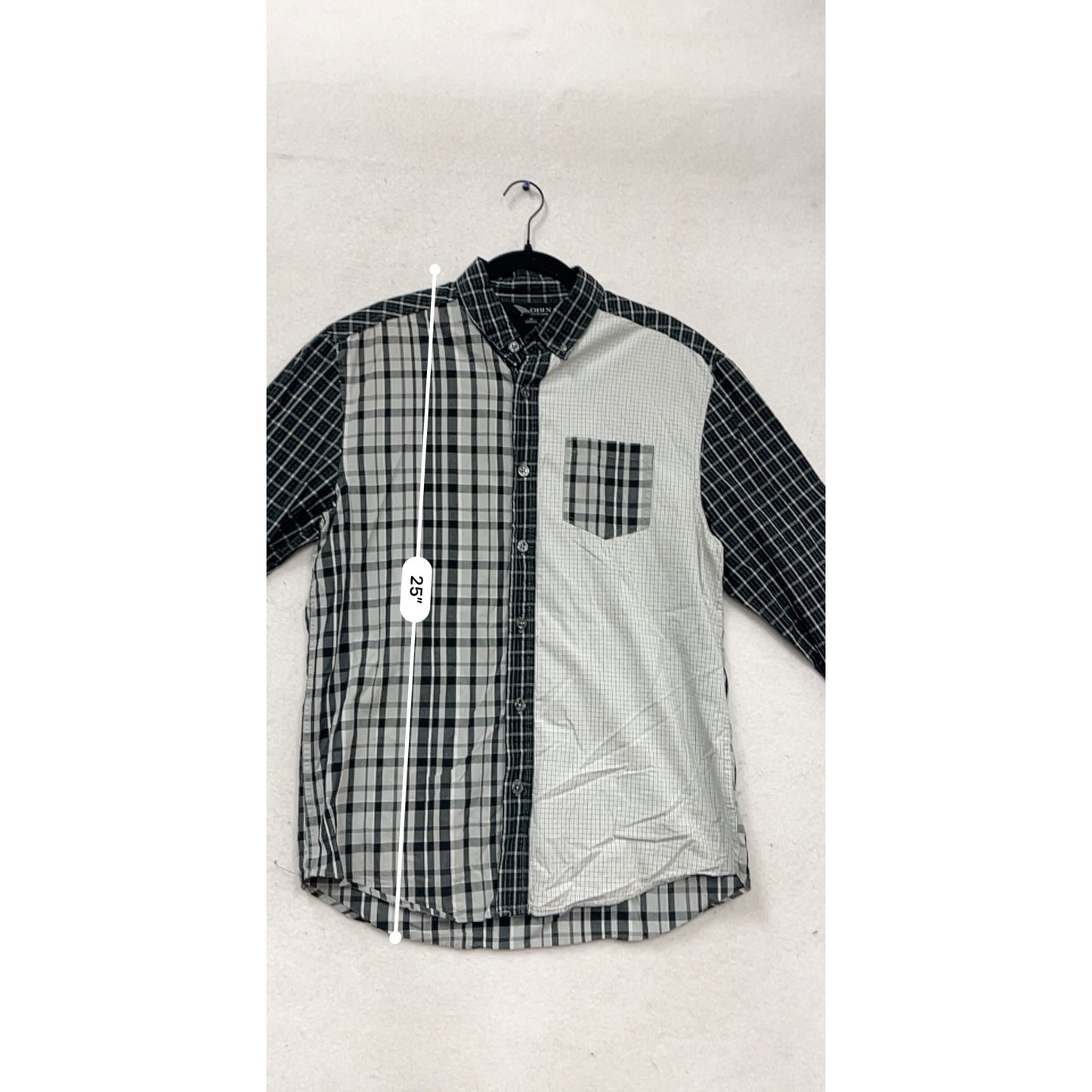 Odin New York Target Long Sleeve Plaid Button-Up Shirt M #624A
