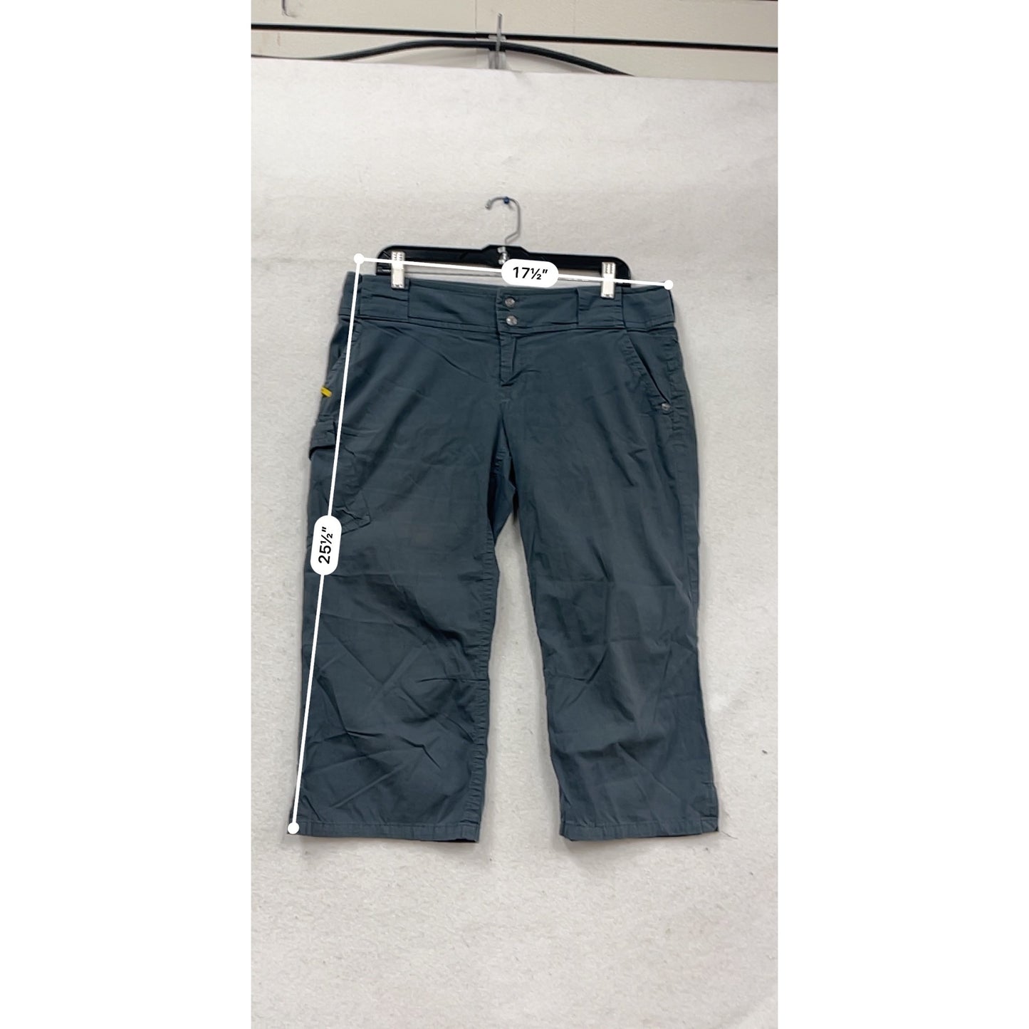Lolé Capri Cargo Pants Size M Blue Cotton Blend Relaxed Fit #458A