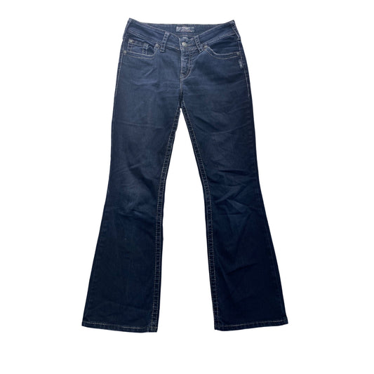 Silver Jeans Co. Womens Suki Flare Dark Wash Jeans W28/L30 #7114