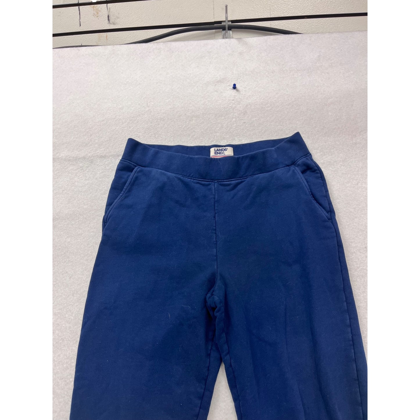 Lands End Kids Serious Sweats Elastic Waist Pull-On Pants Navy S #634A