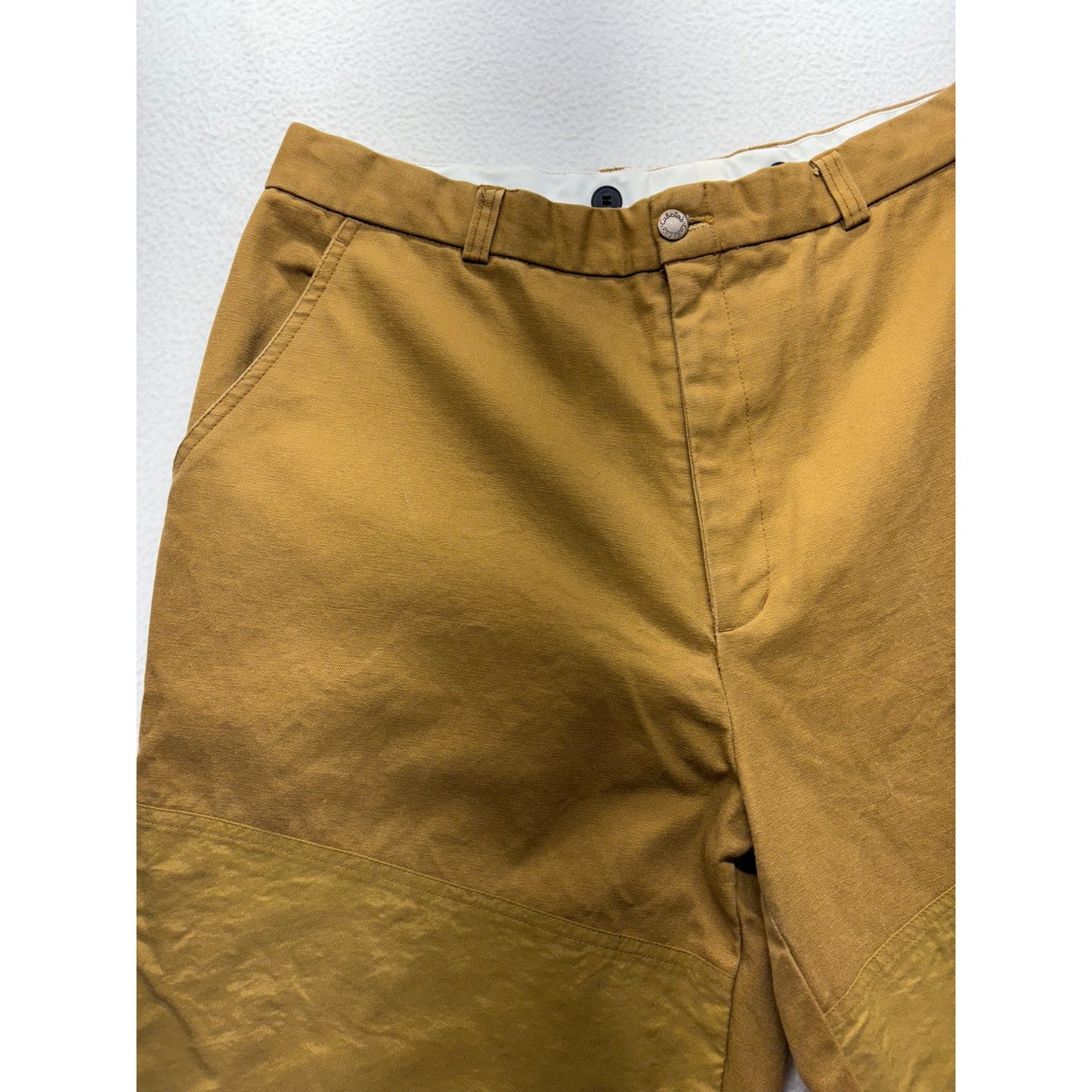 Cabelas Mens 36 Reg Mustard Yellow Outdoor Pants #7567