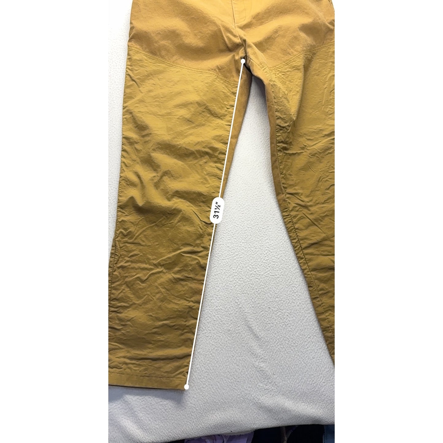Cabelas Mens 36 Reg Mustard Yellow Outdoor Pants #7567