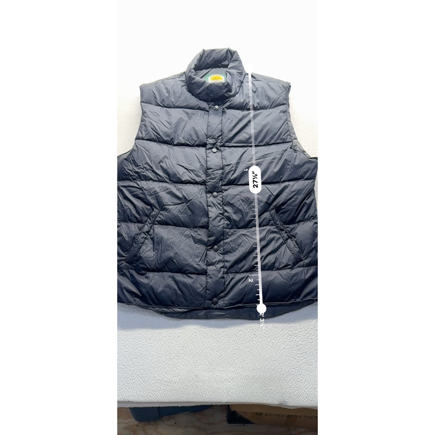 Cabelas Premier Northern Goose Down Navy Puffer Vest Tall L #9506