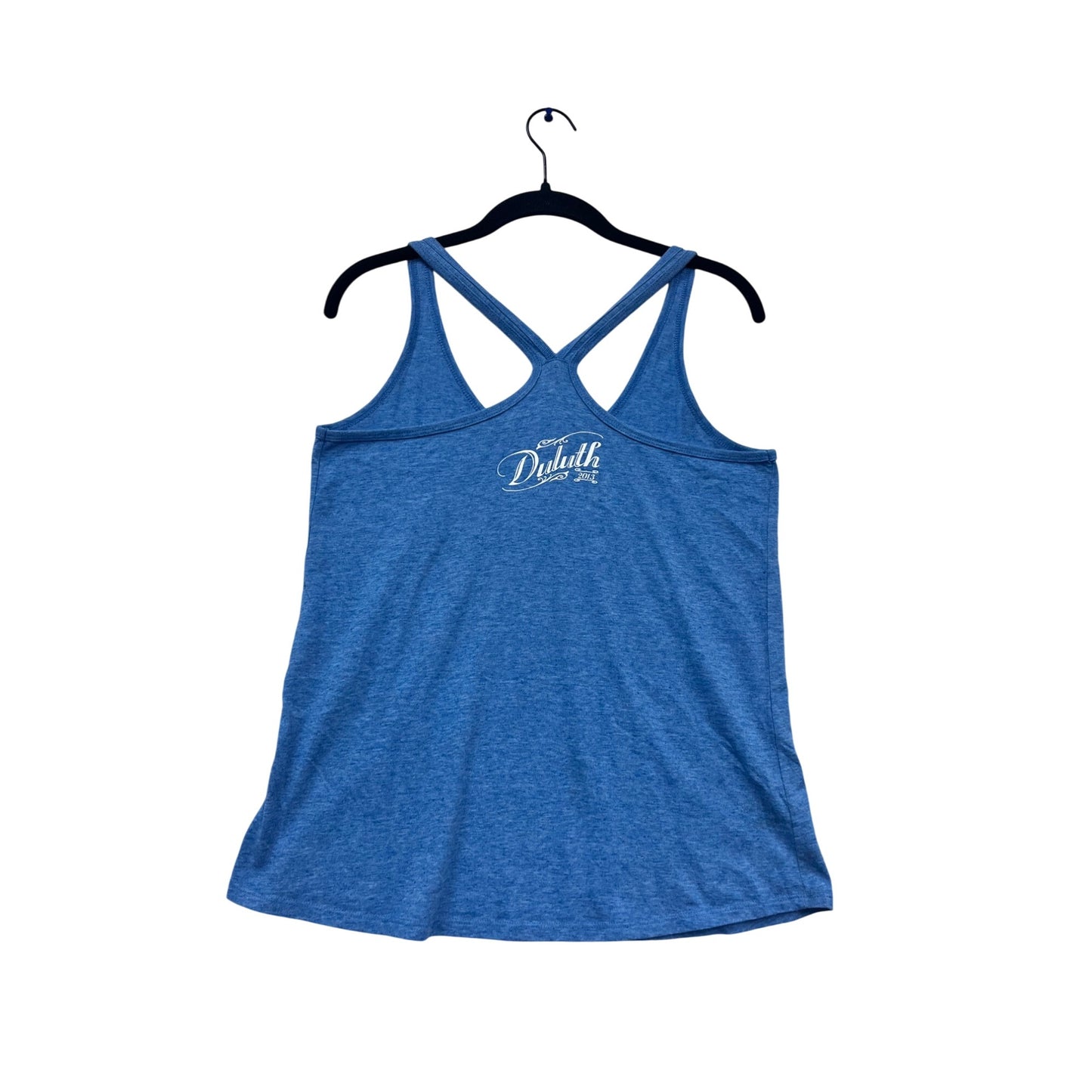 Keep Calm And Sail On Blue Racerback Tank Top Medium #502A