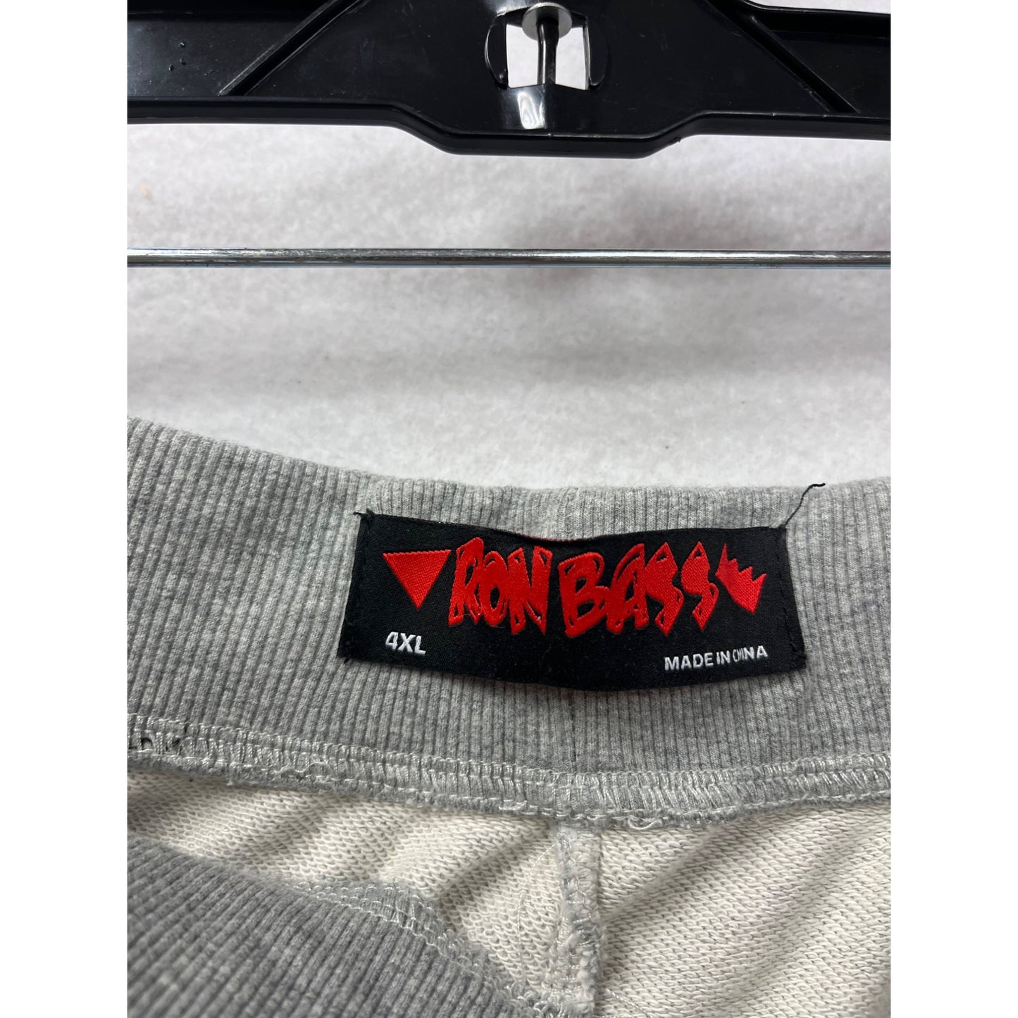 Mens 4XL Ron Bass Gray Joggers With Striped Detail Logo #8805