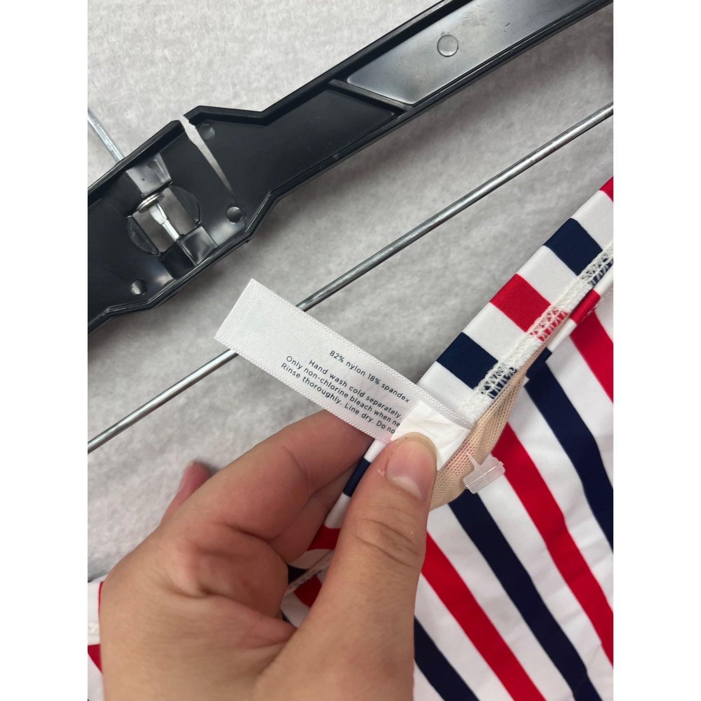 Cacique Red & Blue Striped High-Waisted Bikini Bottoms Size 24 #8811