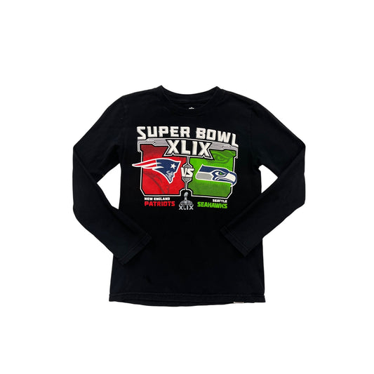 NFL Super Bowl XLIX Patriots vs Seahawks Long Sleeve T-Shirt #376A
