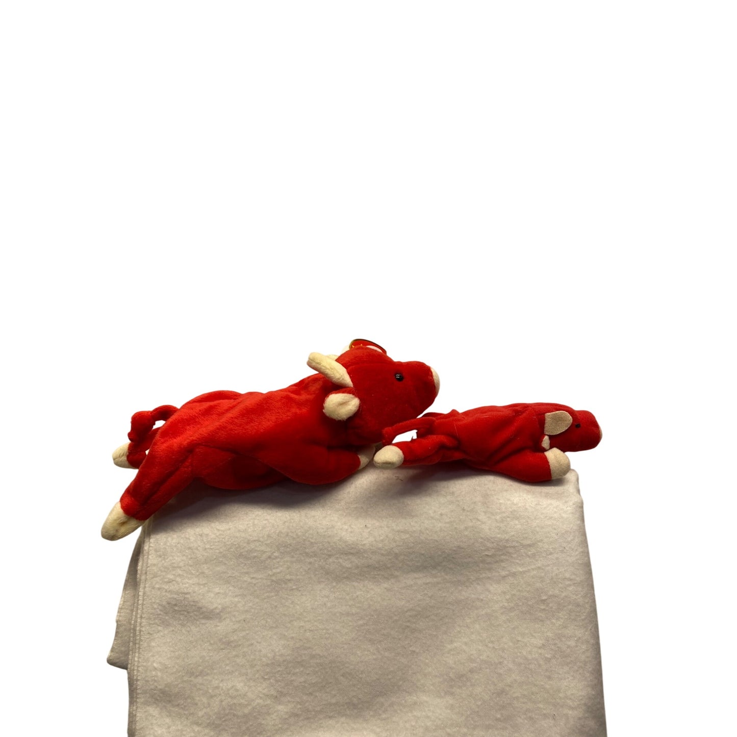 Ty Beanie Babies Vintage Original And Mini Snort The Red Bull Plush #7393