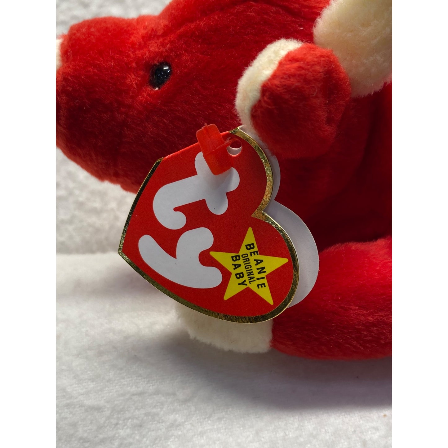 Ty Beanie Babies Vintage Original And Mini Snort The Red Bull Plush #7393