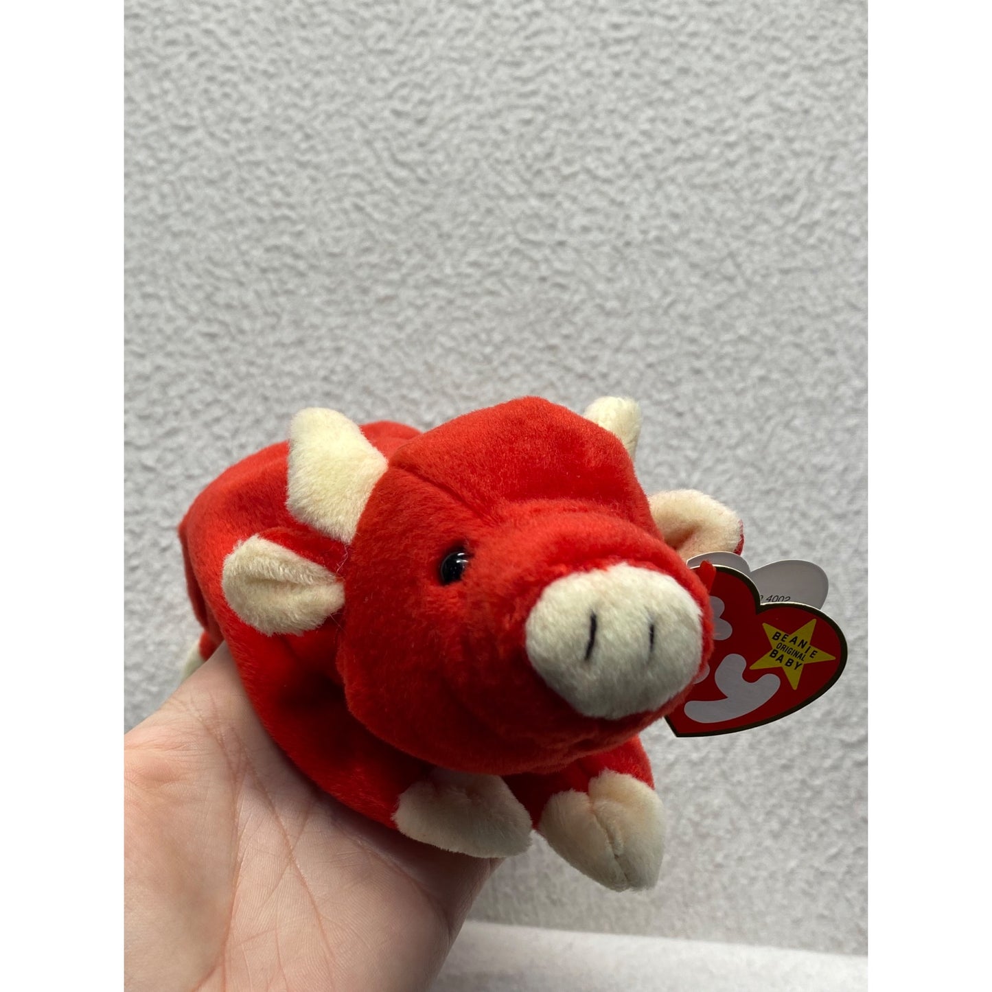 Ty Beanie Babies Vintage Original And Mini Snort The Red Bull Plush #7393