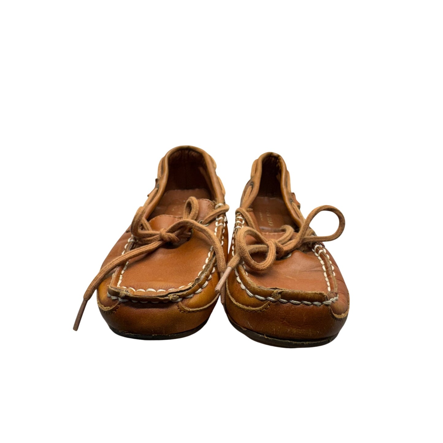 Cole Haan Brown Leather Lace-Up Driving Moccasins 399B