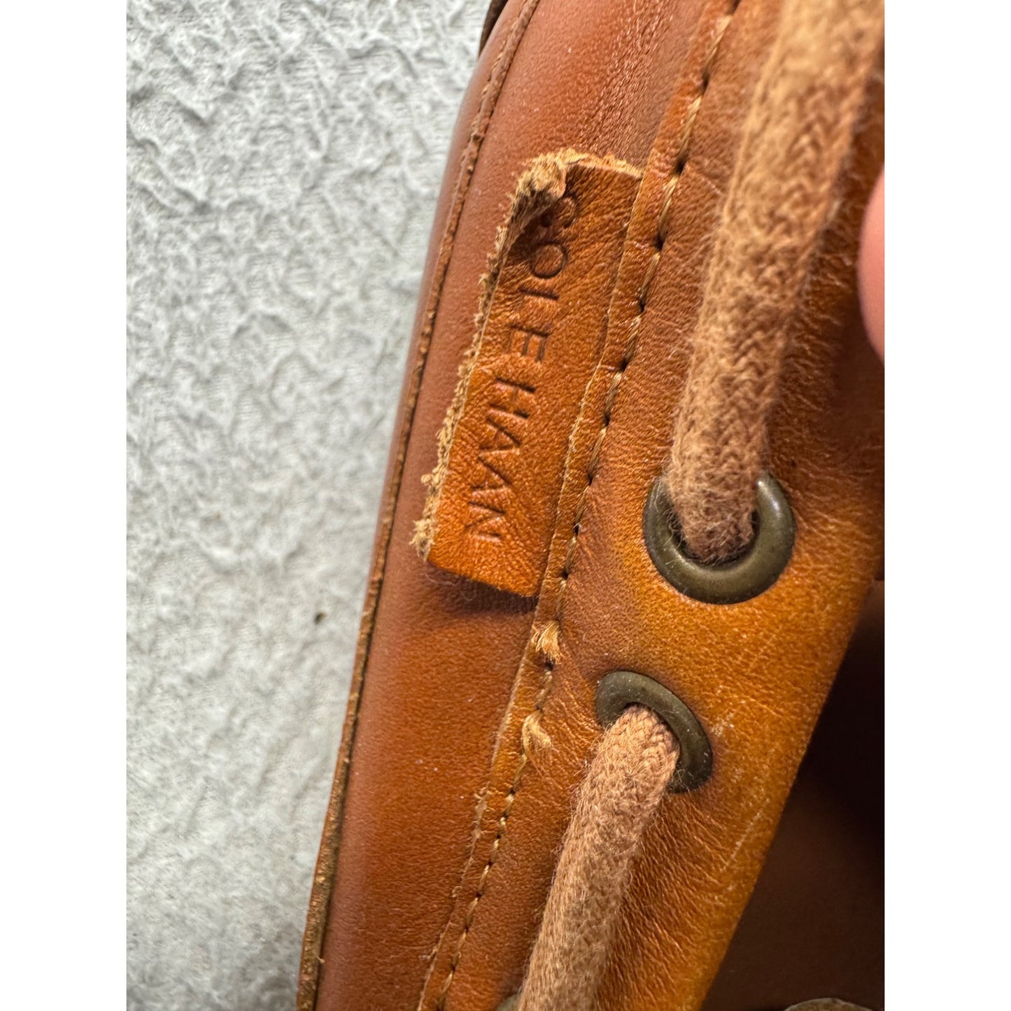 Cole Haan Brown Leather Lace-Up Driving Moccasins 399B