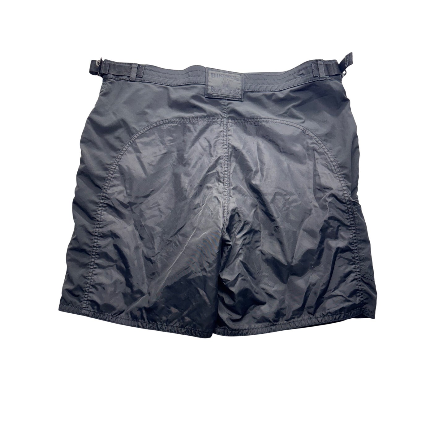 Charcoal Gray Bench Bricks Cargo Shorts Adjustable Waist Utility Pockets #9592