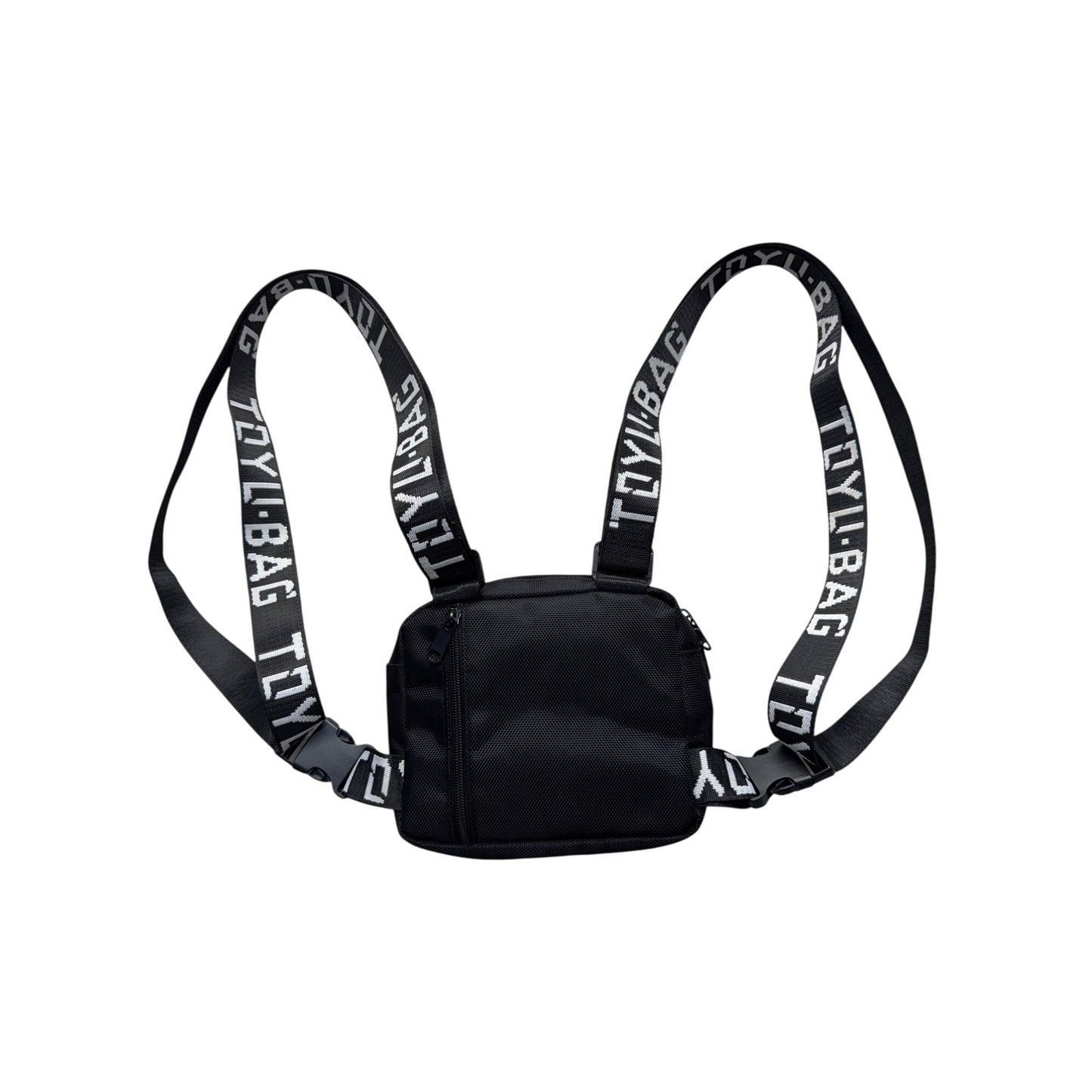 Toyu-Bag Black Crossbody Bag With Adjustable Logo Straps #9839