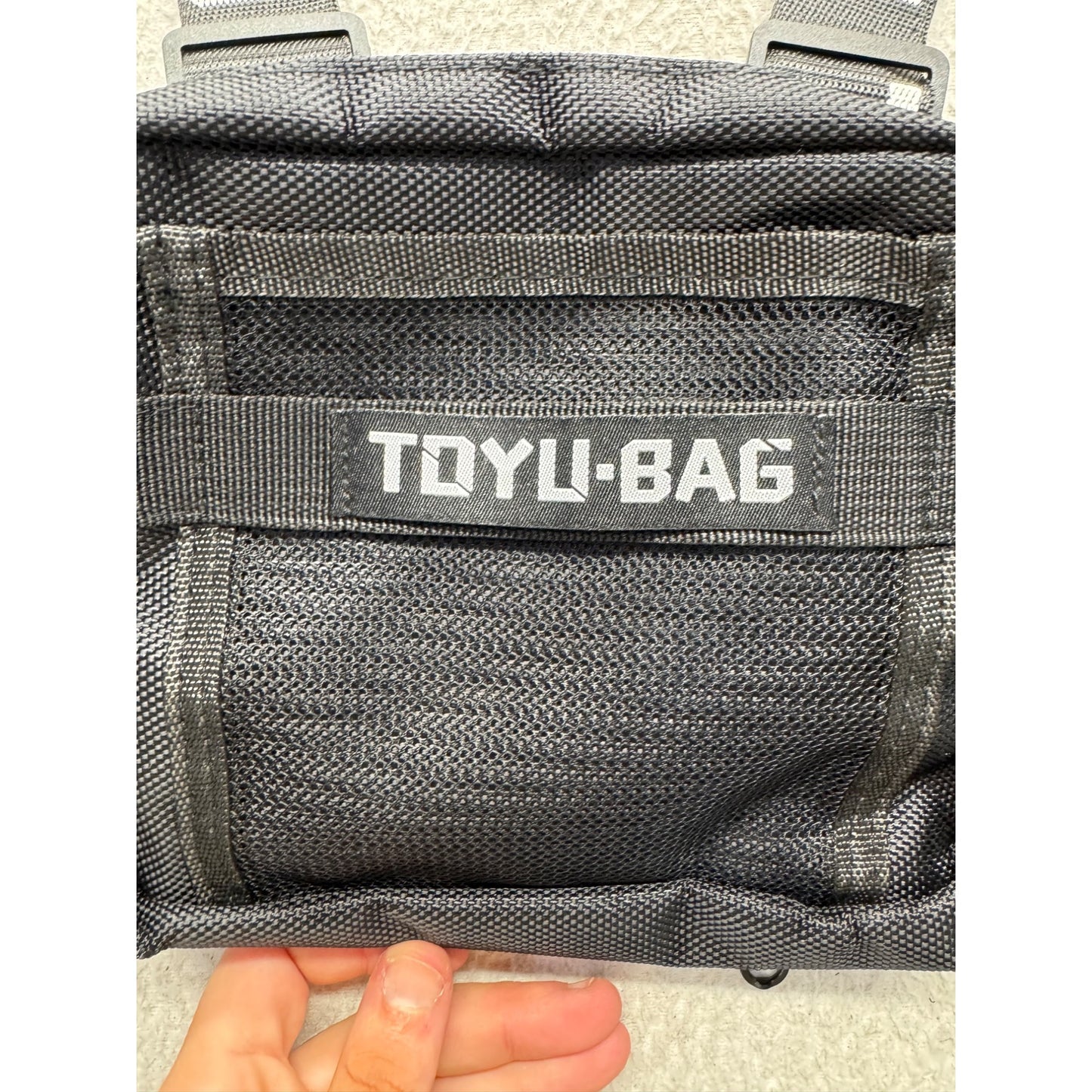 Toyu-Bag Black Crossbody Bag With Adjustable Logo Straps #9839