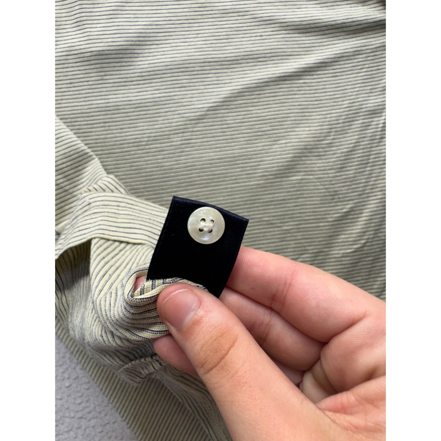 Jack Nicklaus Mens Striped Polo Shirt L Green Beige #9576