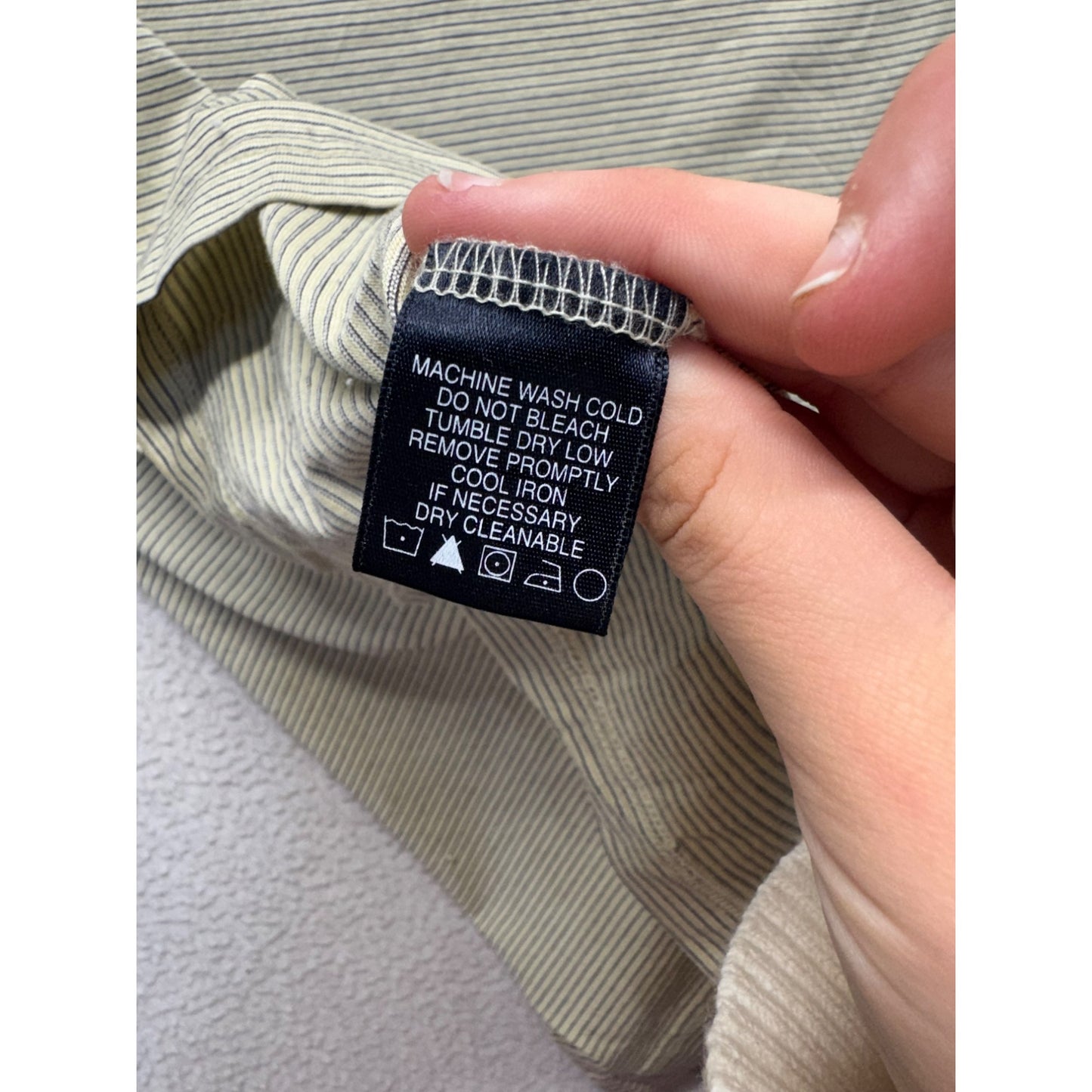 Jack Nicklaus Mens Striped Polo Shirt L Green Beige #9576