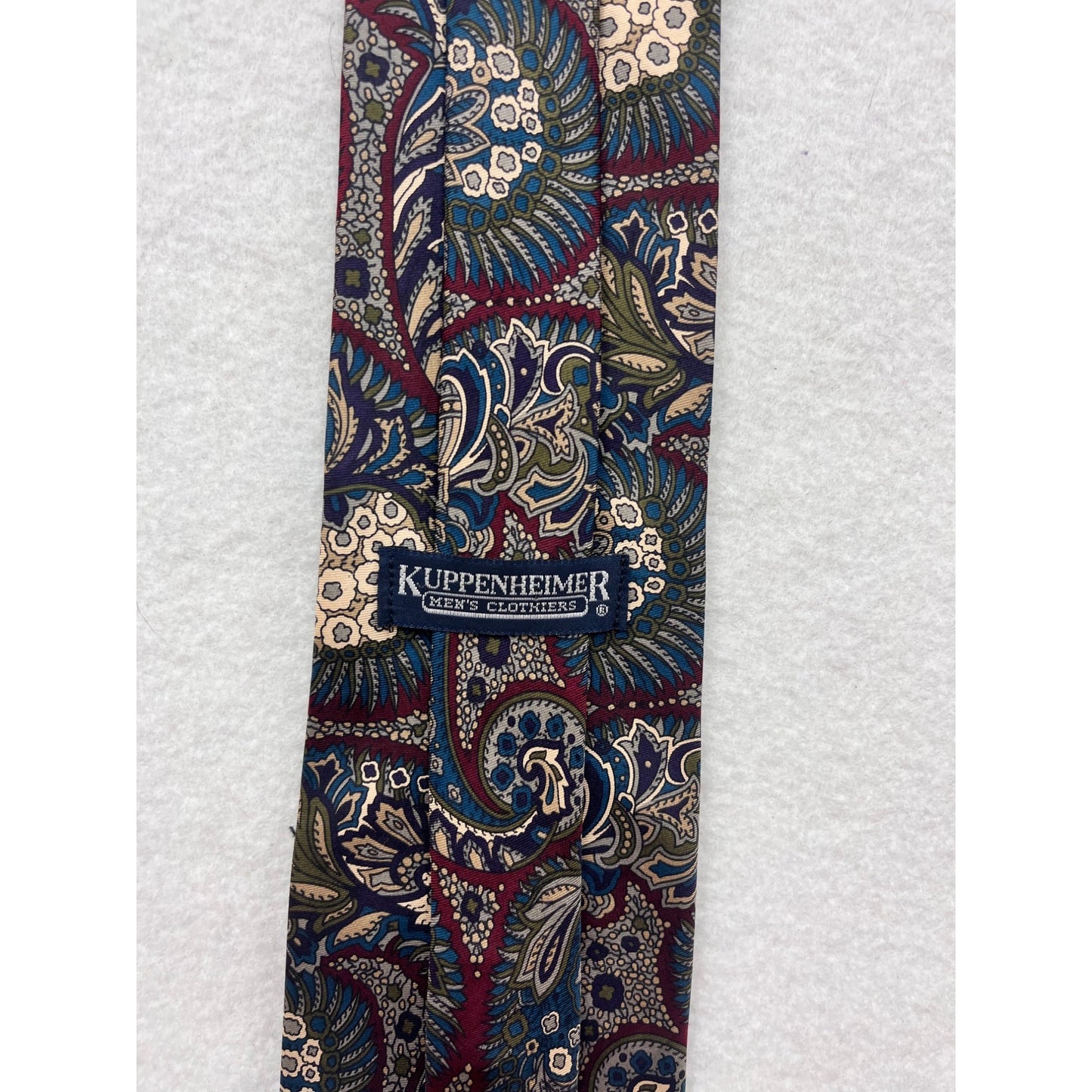 Kuppenheimer Paisley Silk Tie Red & Blue Pattern #8667