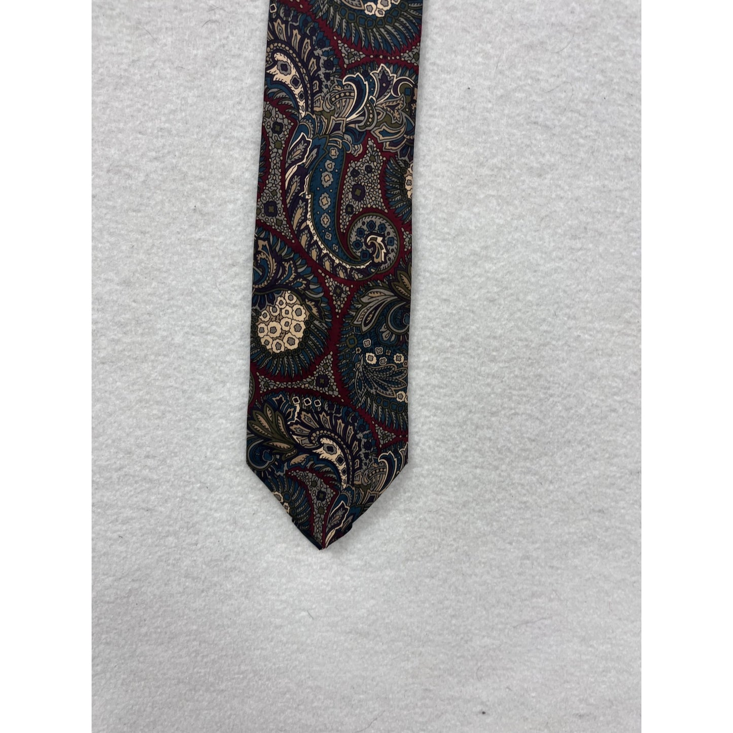 Kuppenheimer Paisley Silk Tie Red & Blue Pattern #8667