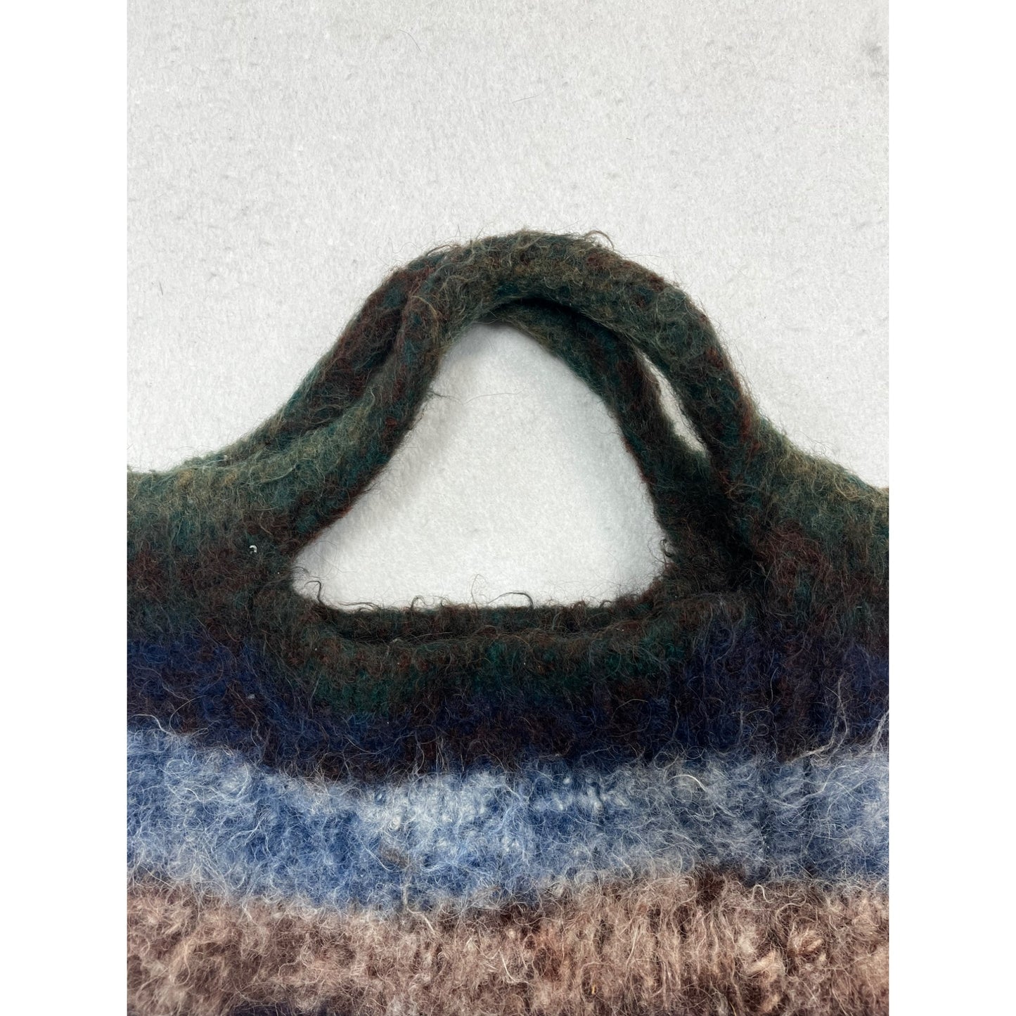 Handmade Felted Wool Handbag with Attached Wallet #2478