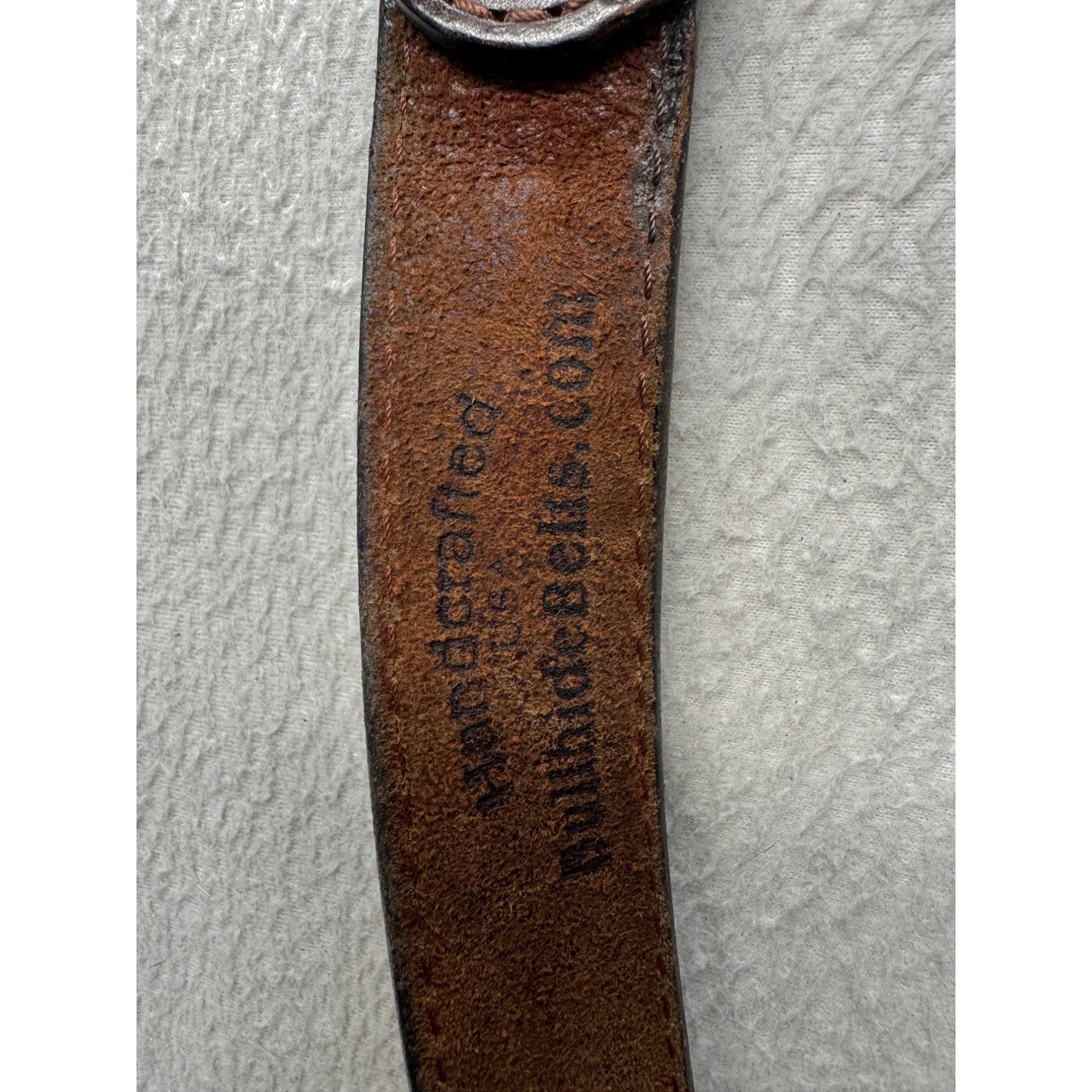 Bullhide Belts Brown Leather Belt With Brass Buckle Handcrafted #9887