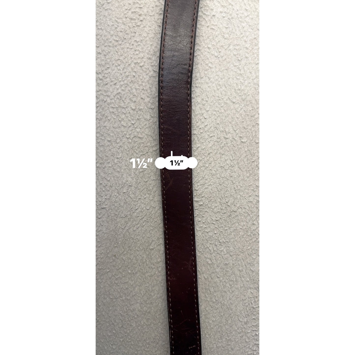 Bullhide Belts Brown Leather Belt With Brass Buckle Handcrafted #9887