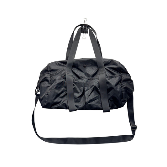 Black Nylon Gym/Travel Tote Bag With Adjustable Crossbody Strap & Handles 102B